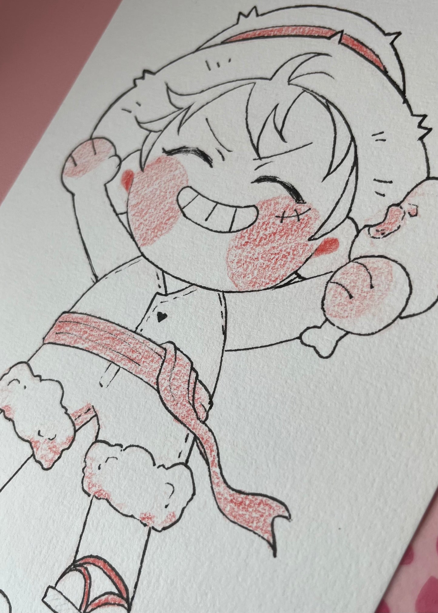 Ink & Colored Pencil Drawing - One of a kind ORIGINAL "Meat"!