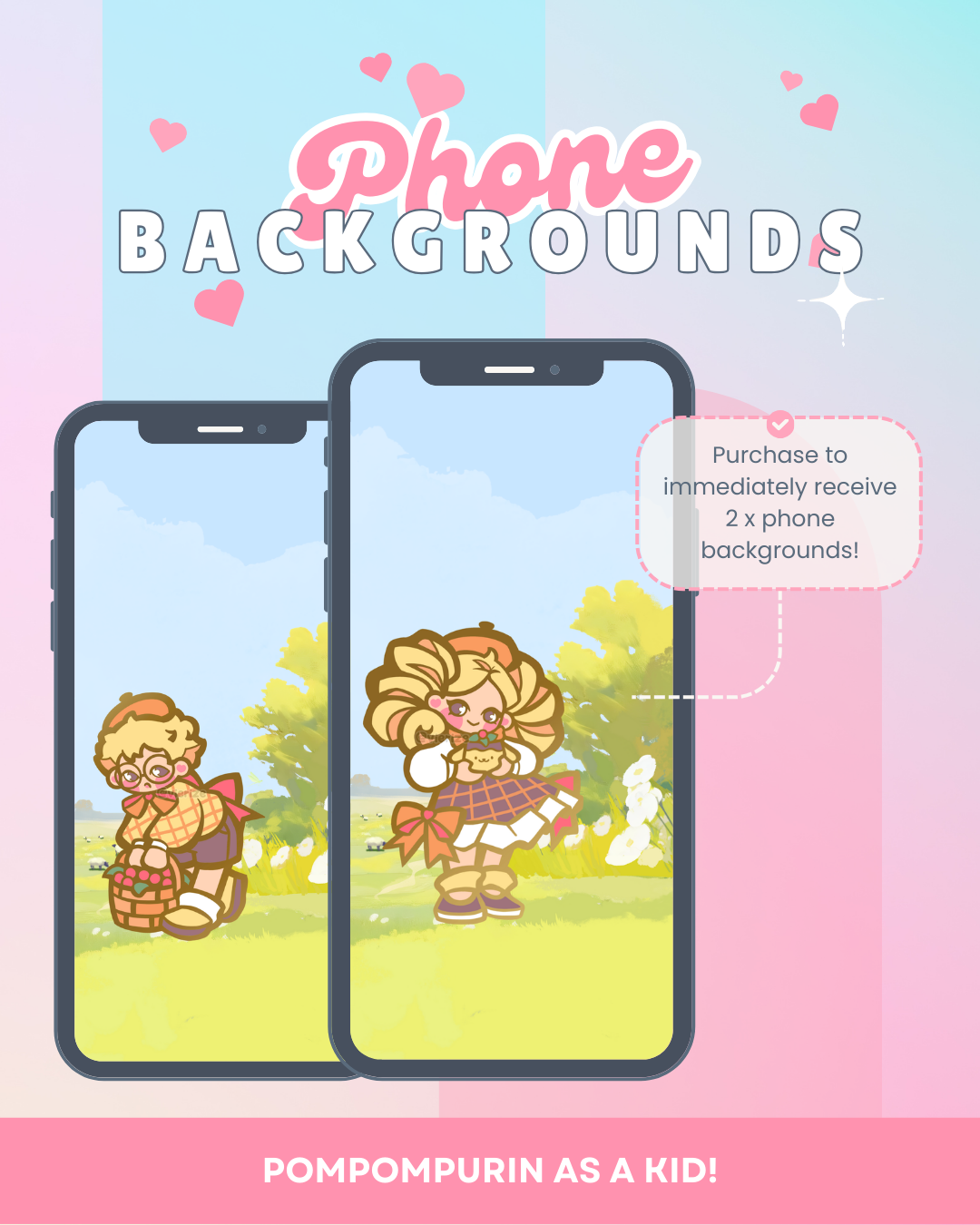 Digital Download Bundle - HumanPurin Phone Backgrounds