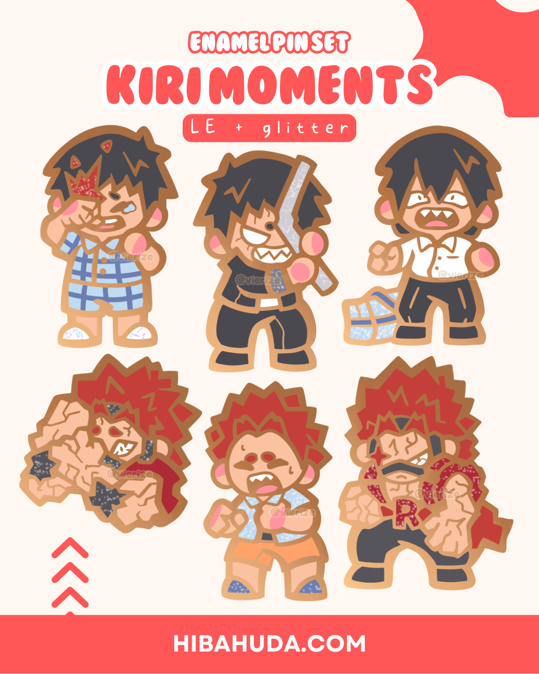 Enamel Pin Set - Kiri Moments LIMITED EDITION glitter variant