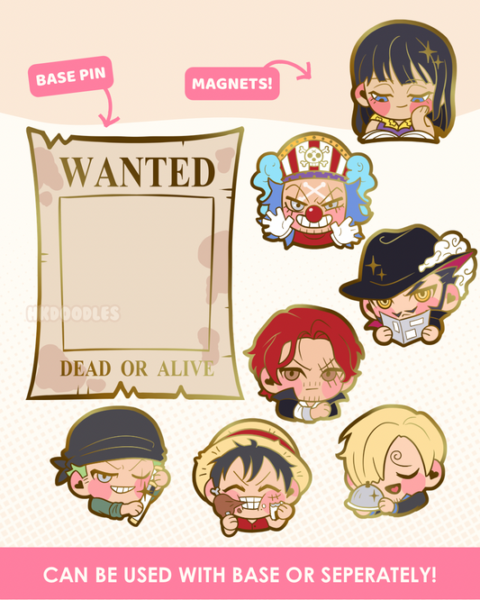 Collectible Metal Enamel Pin - The "Wanted" Collection