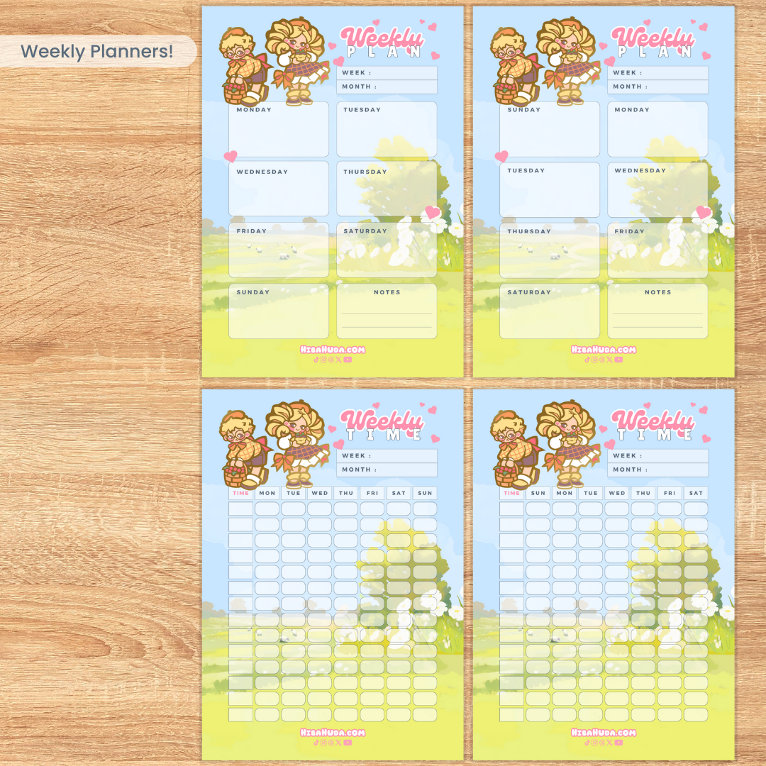 Digital Download Bundle - HumanPurin Planners