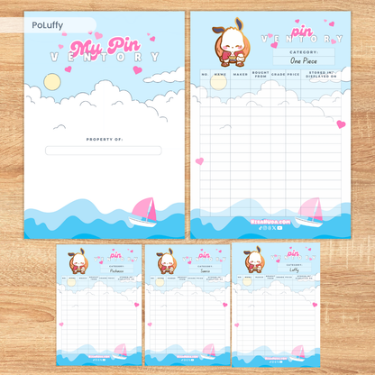 Digital Download Bundle - Kawaii Pirates Enamel Pin Inventory Trackers