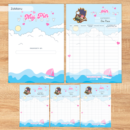 Digital Download Bundle - Kawaii Pirates Enamel Pin Inventory Trackers