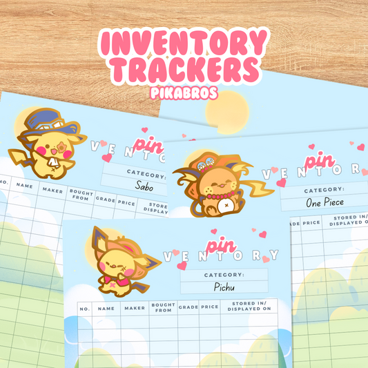 Digital Download Bundle - Pikabros Enamel Pin Inventory Trackers