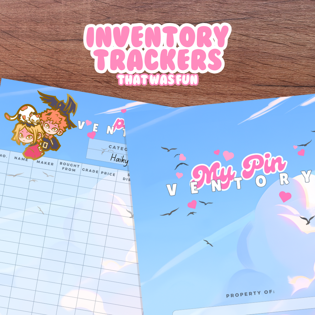 Digital Download Bundle - That was Fun Enamel Pin Inventory Trackers