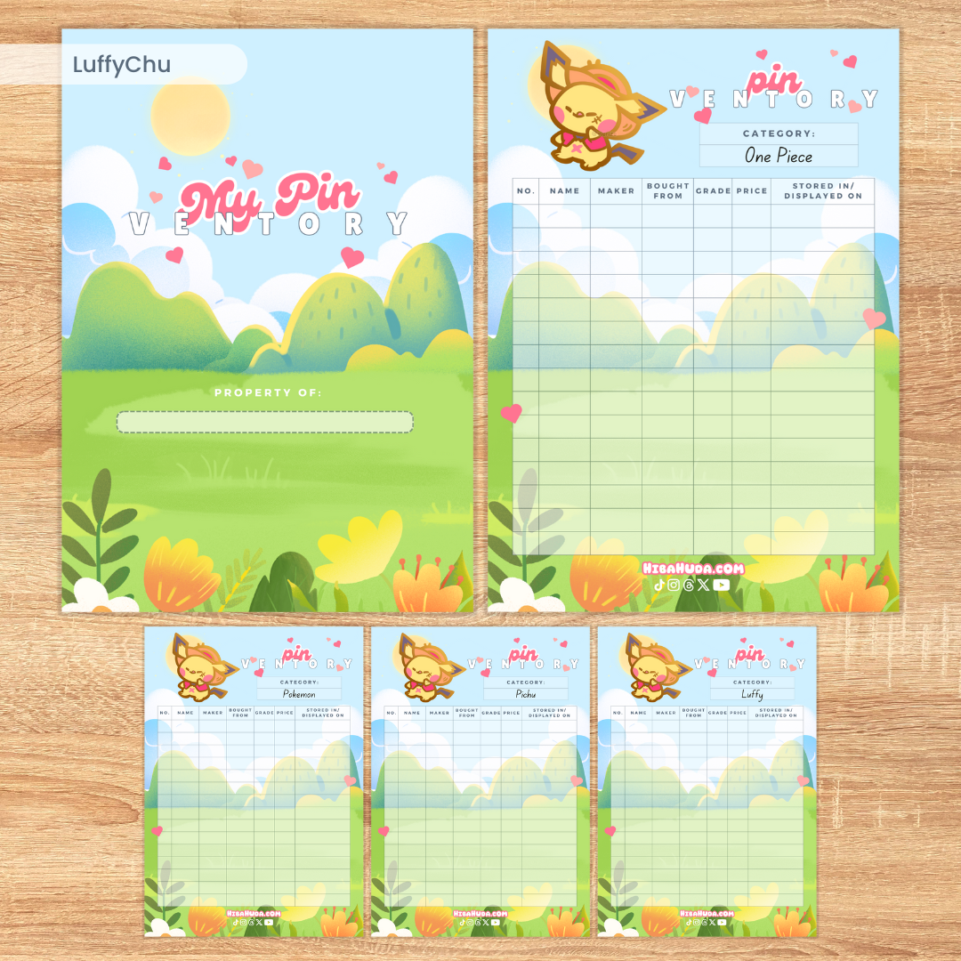 Digital Download Bundle - Pikabros Enamel Pin Inventory Trackers