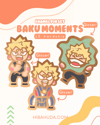 Enamel Pin Set - Baku Moments LIMITED EDITION glitter variant