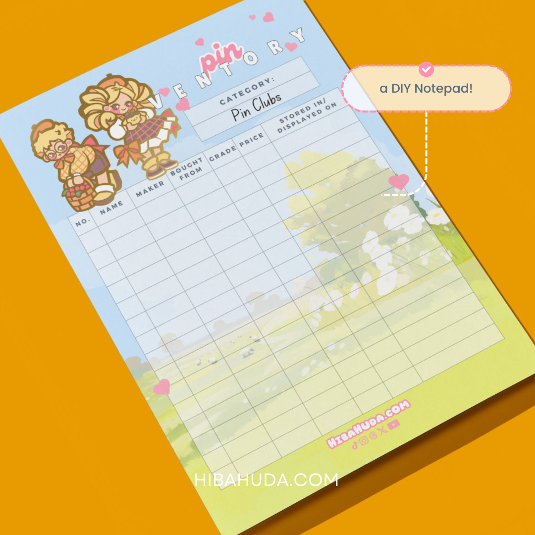 Digital Download Bundle - HumanPurin Enamel Pin Inventory Trackers