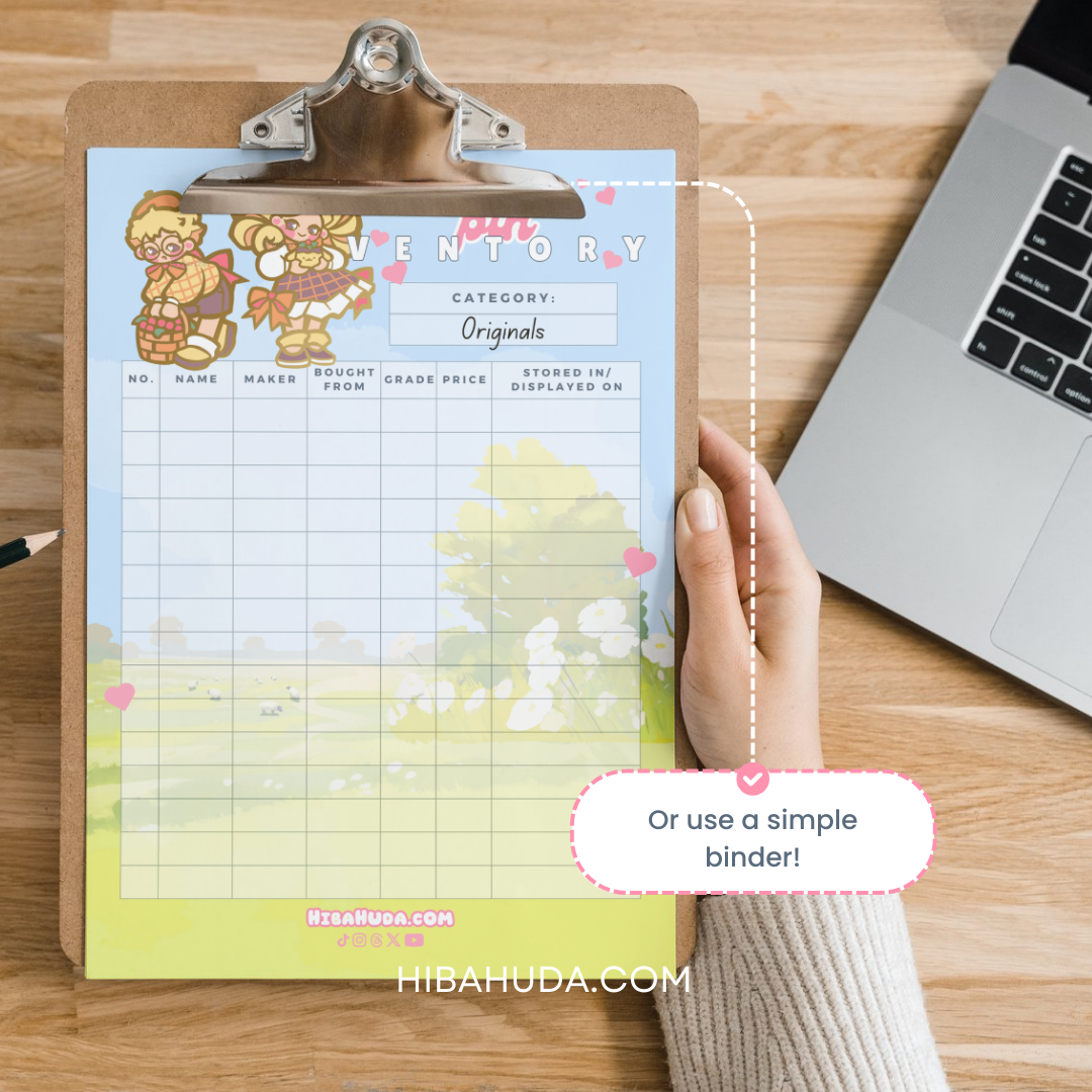 Digital Download Bundle - HumanPurin Enamel Pin Inventory Trackers