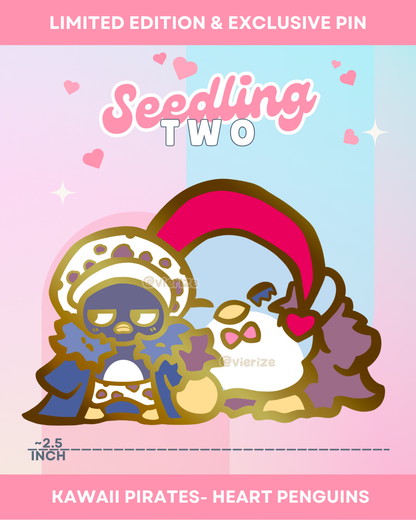 Enamel Pin -  LIMITED EDITION Heart Penguins