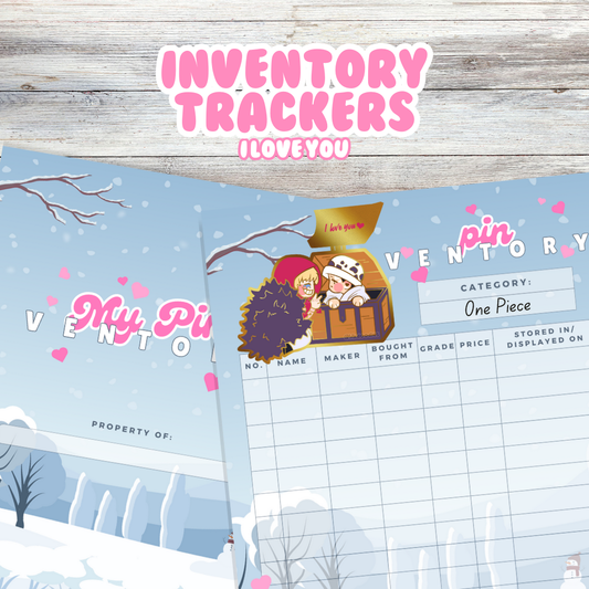 Digital Download Bundle - I Love You Enamel Pin Inventory Trackers