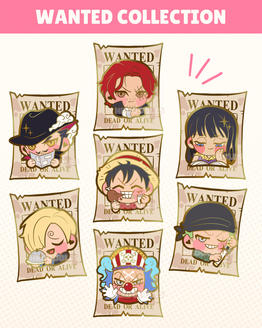 Collectible Metal Enamel Pin - The "Wanted" Collection