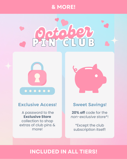 Monthly Subscription Club -  Exclusive & Limited Edition Enamel Pins!