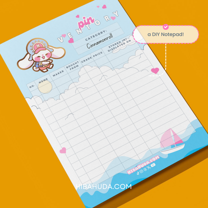 Digital Download Bundle - Kawaii Pirates Enamel Pin Inventory Trackers