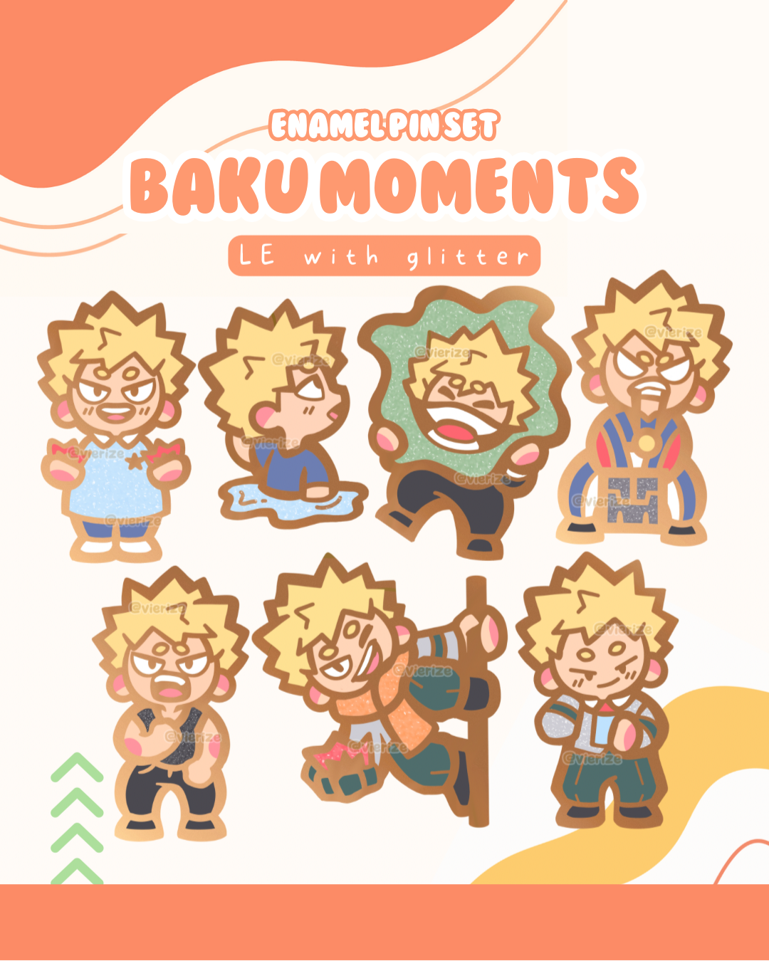 Enamel Pin Set - Baku Moments LIMITED EDITION glitter variant