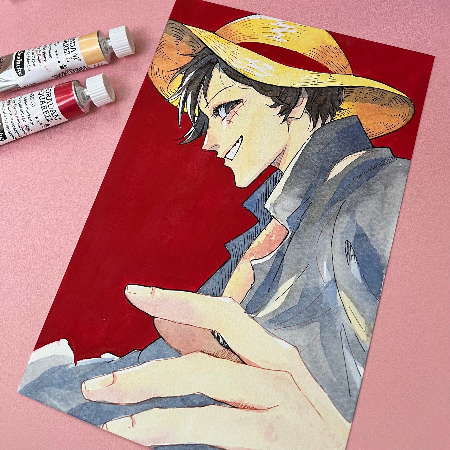 Poster - One of a kind ORIGINAL artwork "L is for Luffy"!