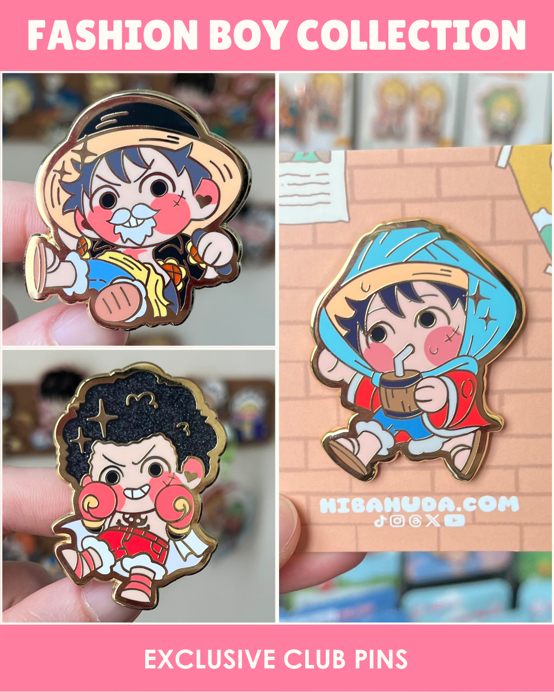 Collectible Metal Enamel Pin -  LIMITED EDITION Fashion Boy Collection