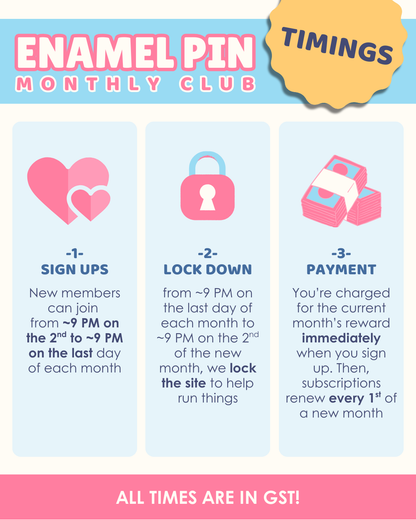 Monthly Subscription Club -  Exclusive & Limited Edition Enamel Pins!