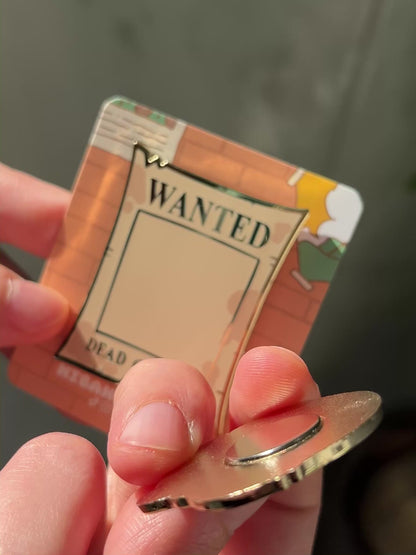 Magnet on Enamel Pin - The "Wanted" Collection