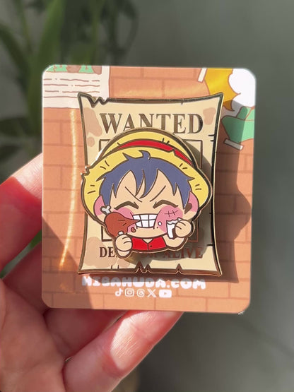 Magnet on Enamel Pin - The "Wanted" Collection